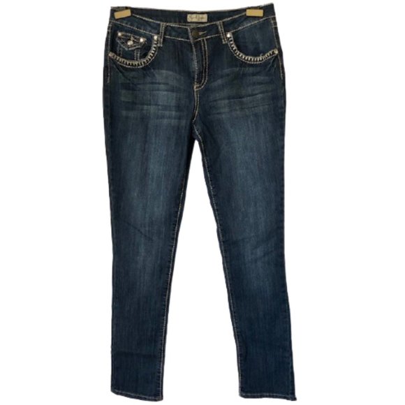 Earl Jeans Bright Stone Embellished Jeans - 8 - Picture 1 of 10